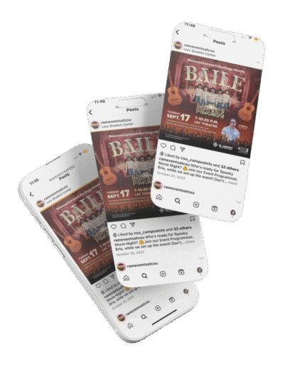 freepik__background__17797 3 phones with the same instagram post on each, which is an event flyer of Baile